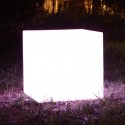 Stolik 60 cm DIAMANTE, taboret, lampa LED 12W - 60 cm sześcian